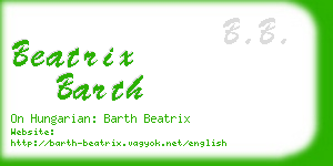 beatrix barth business card